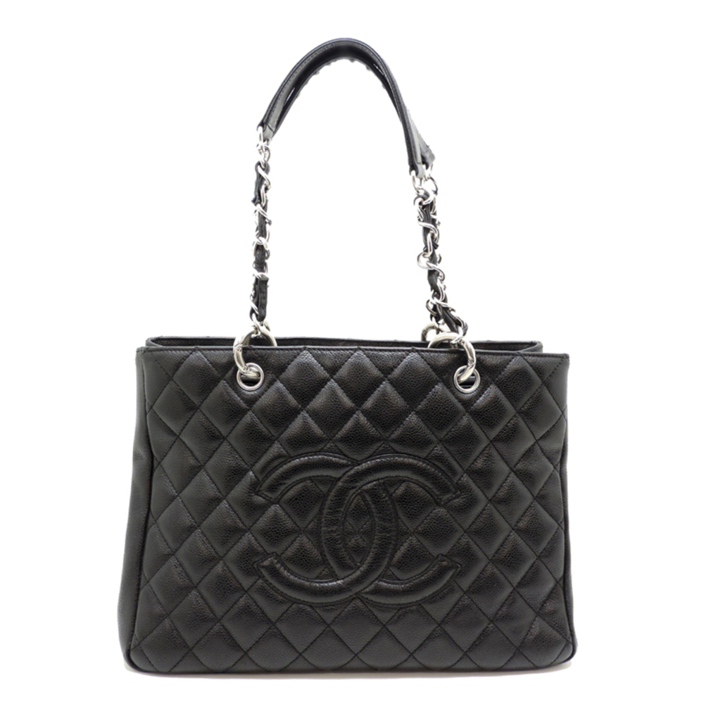 Chanel GST Grand Shopping Tote Bag for Women, A50995, Caviar Leather, Black